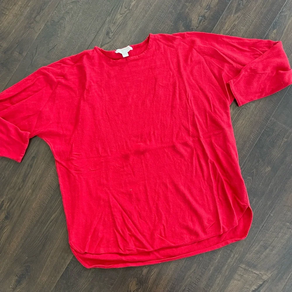 MICHAEL KORS Vibrant Red Crewneck Oversized Lightweight Sweater Contemporary XL